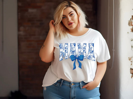 Mama blue floral